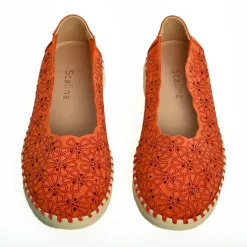 Chaussures Confort|SCALINA Ballerines Femme Orange