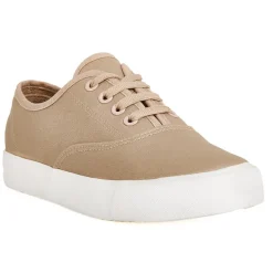 Baskets, Sneakers|STREET LIFE Baskets / Tennis En Toile Beige Lacets Elastiques