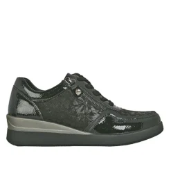 Chaussures Confort|LADY CONFORT Baskets Compensees Femme Noir