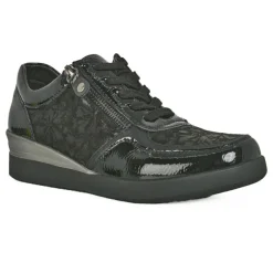 Chaussures Confort|LADY CONFORT Baskets Compensees Femme Noir