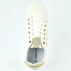 Baskets, Sneakers|STREET LIFE Baskets Femme Blanc Et Dore