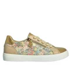 Chaussures Confort|SCALINA Baskets Femme Dore