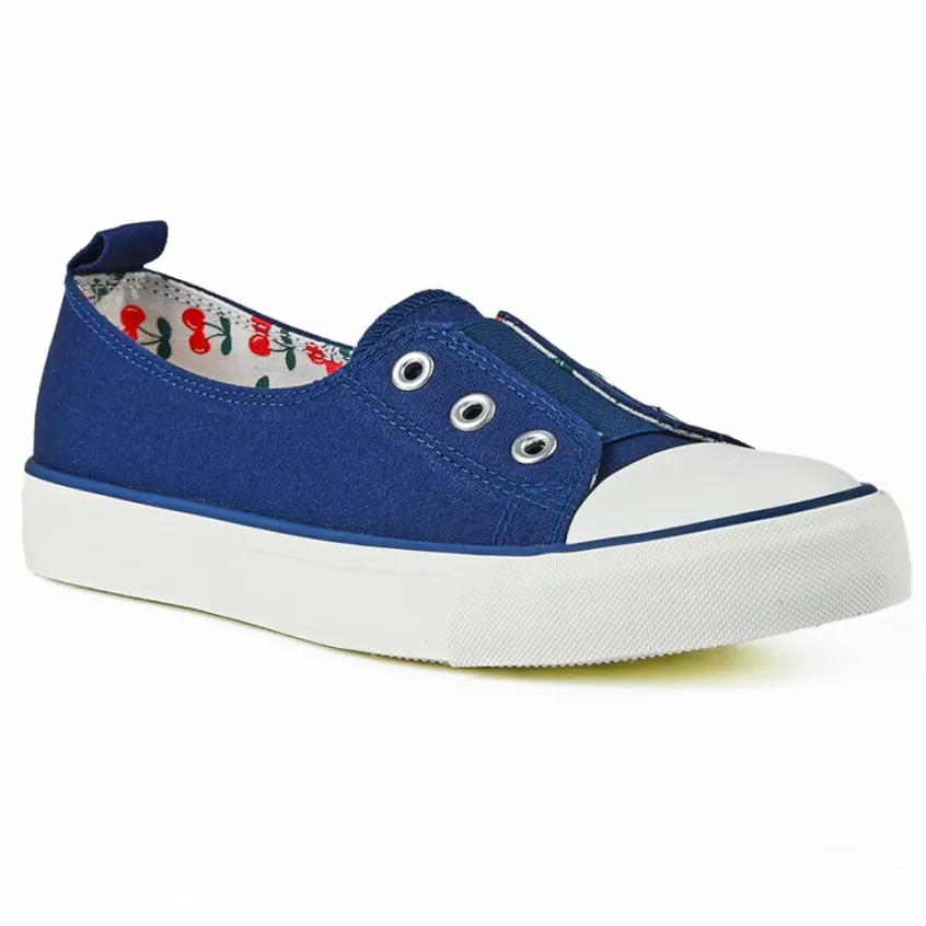 Baskets, Sneakers|STREET LIFE Baskets Femme En Toile Bleu Marine