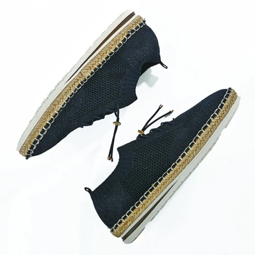 Baskets, Sneakers|STREET LIFE Baskets Femme Maille Bleu Marine Lacets Elastiques