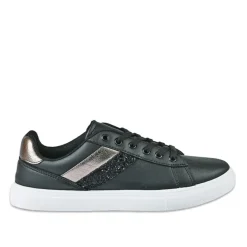 Baskets, Sneakers|STREET LIFE Baskets Femme Noir A Paillettes