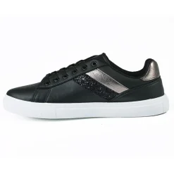 Baskets, Sneakers|STREET LIFE Baskets Femme Noir A Paillettes