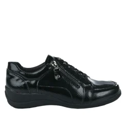Chaussures Confort|SCALINA Baskets Femme Vernies Noires