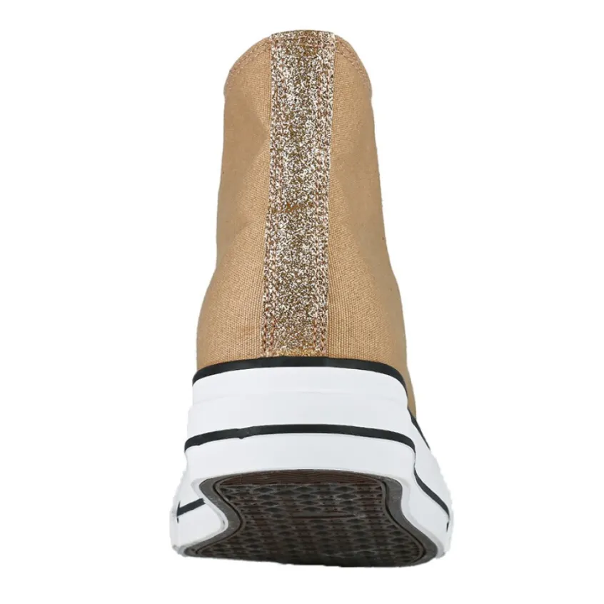 Baskets, Sneakers|STREET LIFE Baskets Montantes Femme Beige A Paillettes