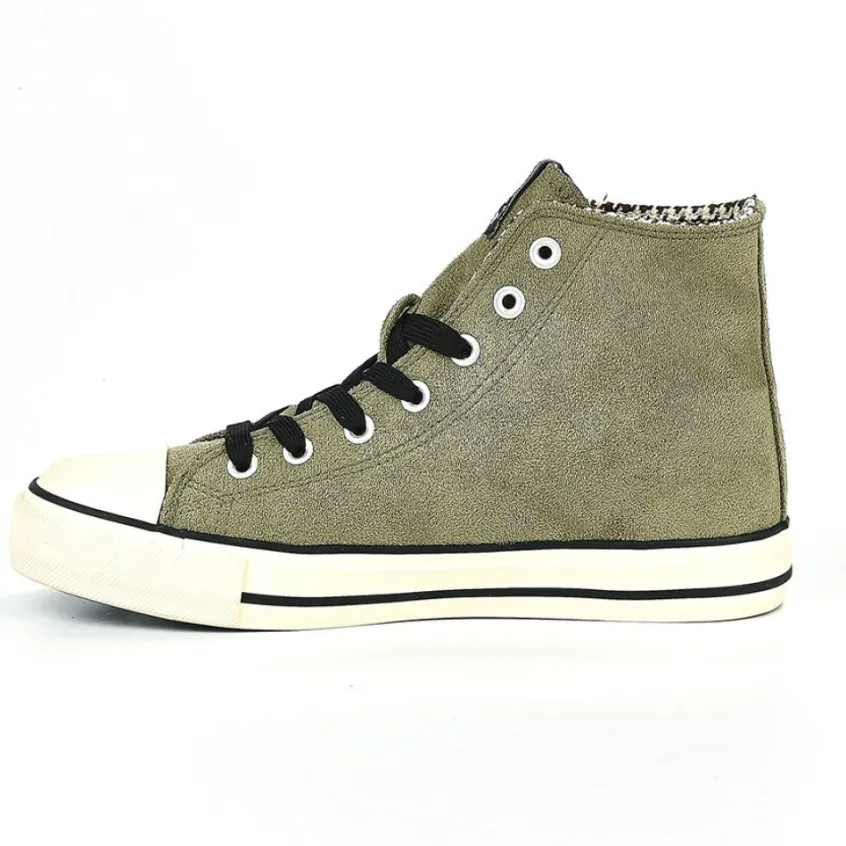 Baskets, Sneakers|MICKEY Baskets Montantes Femme Kaki