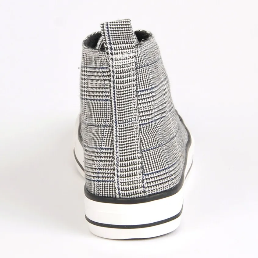 Baskets, Sneakers|STREET LIFE Baskets Montantes Femme Motif Prince De Galles