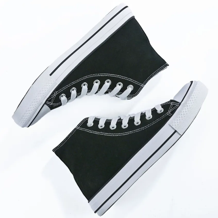 Baskets, Sneakers|STREET LIFE Baskets Montantes Femme Toile Noire
