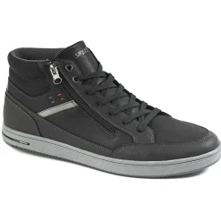 Baskets, Sneakers|STREET LIFE Baskets Montantes Homme Avec Zip Pratique Sur Le Cote Noir