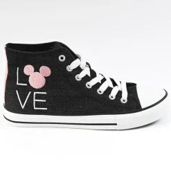 Baskets, Sneakers|MICKEY Baskets Montantes Femme Noir