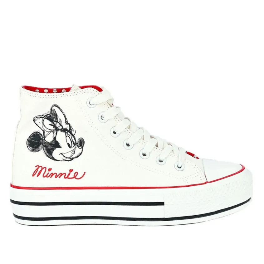 Baskets, Sneakers|MINNIE Baskets Montantes Femme Blanc