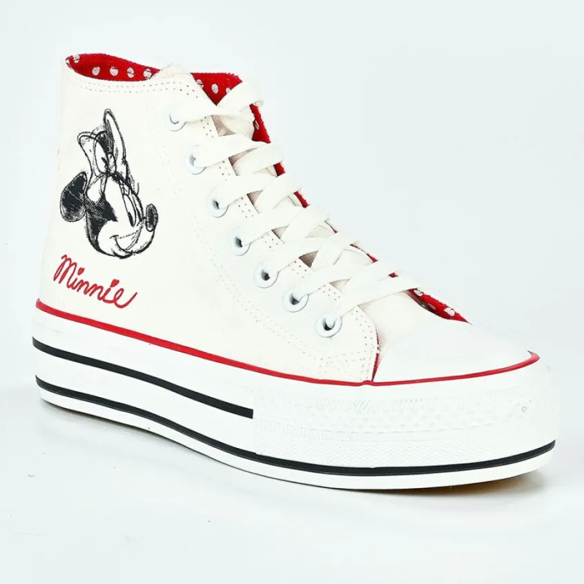 Baskets, Sneakers|MINNIE Baskets Montantes Femme Blanc