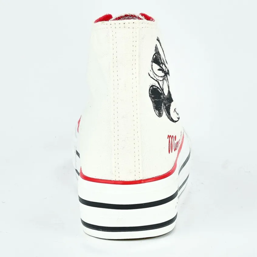 Baskets, Sneakers|MINNIE Baskets Montantes Femme Blanc