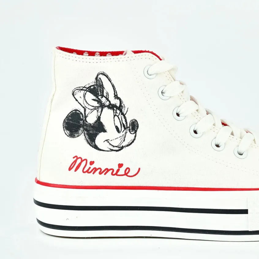 Baskets, Sneakers|MINNIE Baskets Montantes Femme Blanc