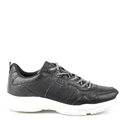 Baskets, Sneakers|GIRL TIME Baskets Sneakers Bi-Matieres Noir