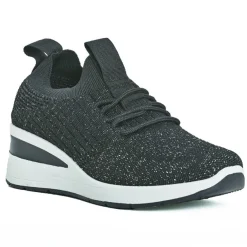 Chaussures Confort|SCALINA Baskets Sneakers Semelles Souples Noir