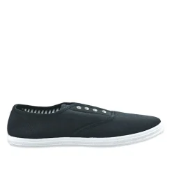 Baskets, Sneakers|STREET LIFE Baskets Tennis Femme En Toile Noire Avec Strass