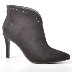Boots, Bottines|SKILLS Boots Femme Avec Petits Clous Noir