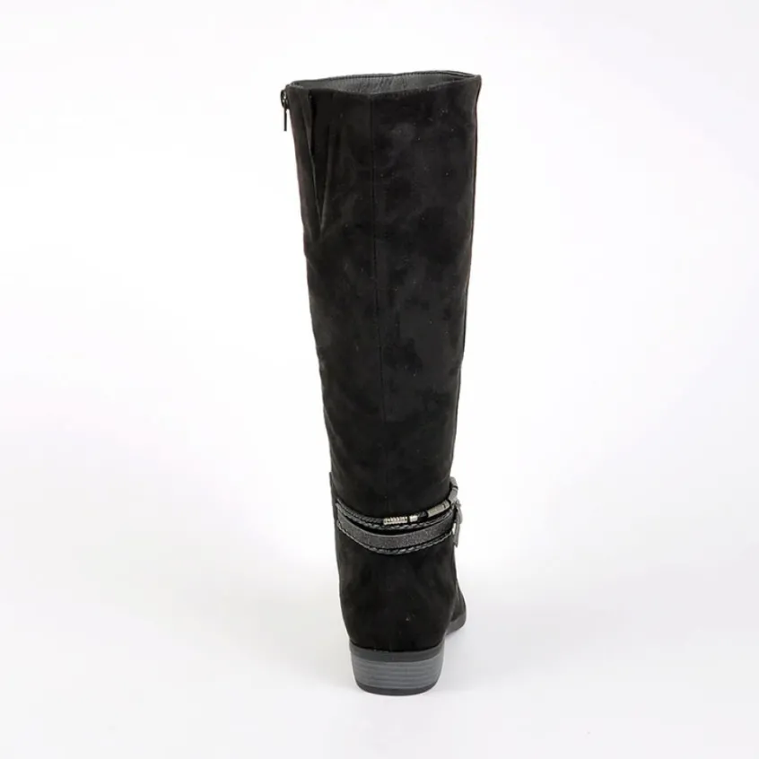 Chaussures Confort|SCALINA Bottes Plates Noir