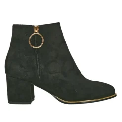 Boots, Bottines|MASCARA Bottines A Talons Femme Avec Zip Decoratif Noir