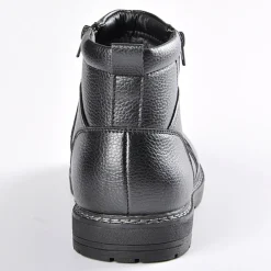 Boots, Bottines|OUTSHOES Bottines Avec Zip Pratique Sur Le Cote Compagnie Noir