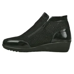 Chaussures Confort|LADY CONFORT Bottines Compensees Ultra-Leger Noir