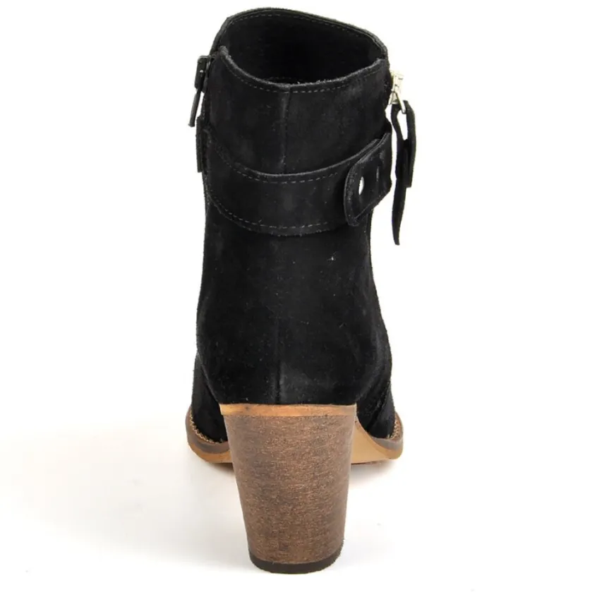 Boots, Bottines|TIPO ALTO Bottines Femme A Talons Style Western Noir