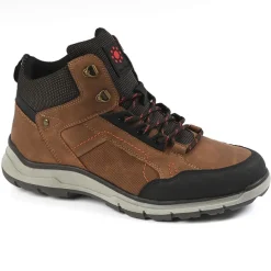Boots, Bottines|RELIFE Bottines Homme Avec Lacets Montagne Marron