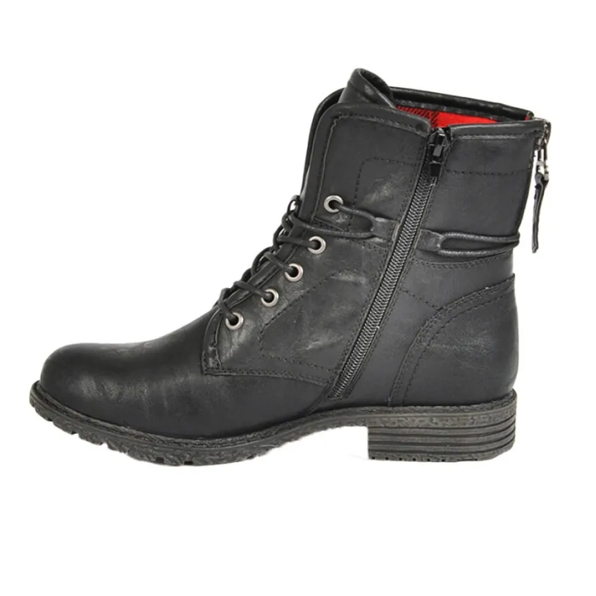 Boots, Bottines|VICE VERSA Bottines Plates A Lacets Femme Noir