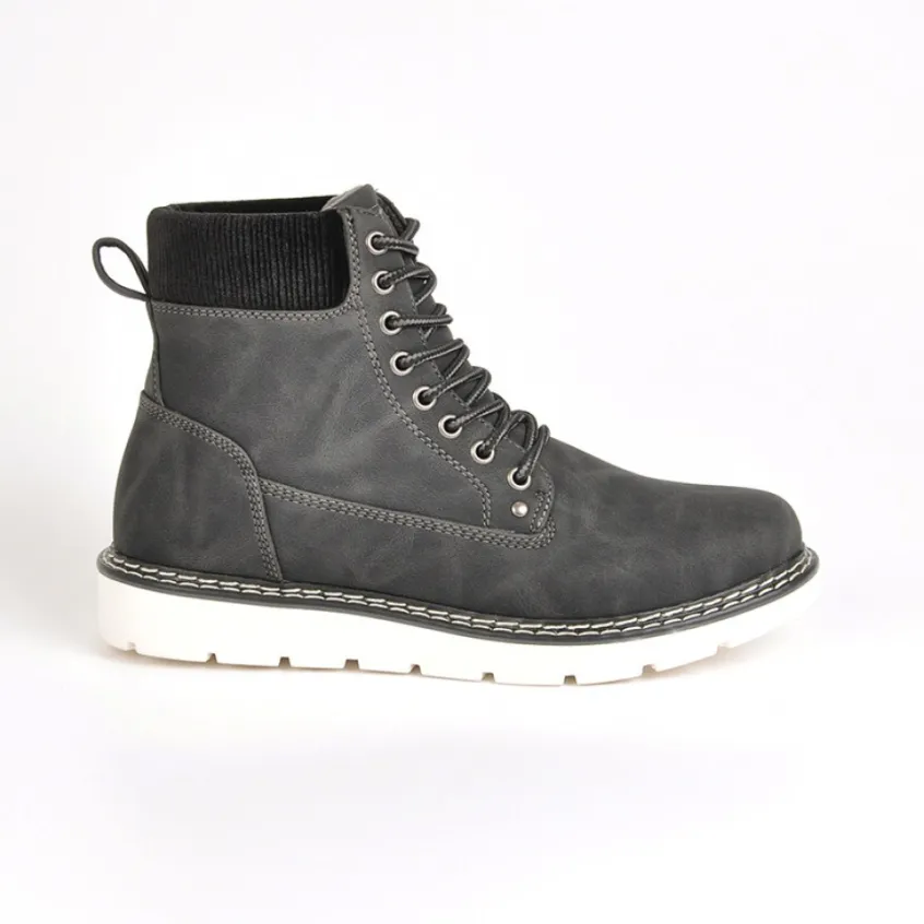 Boots, Bottines|OUTSHOES Bottines Plates Femme Avec Col Velours Noir