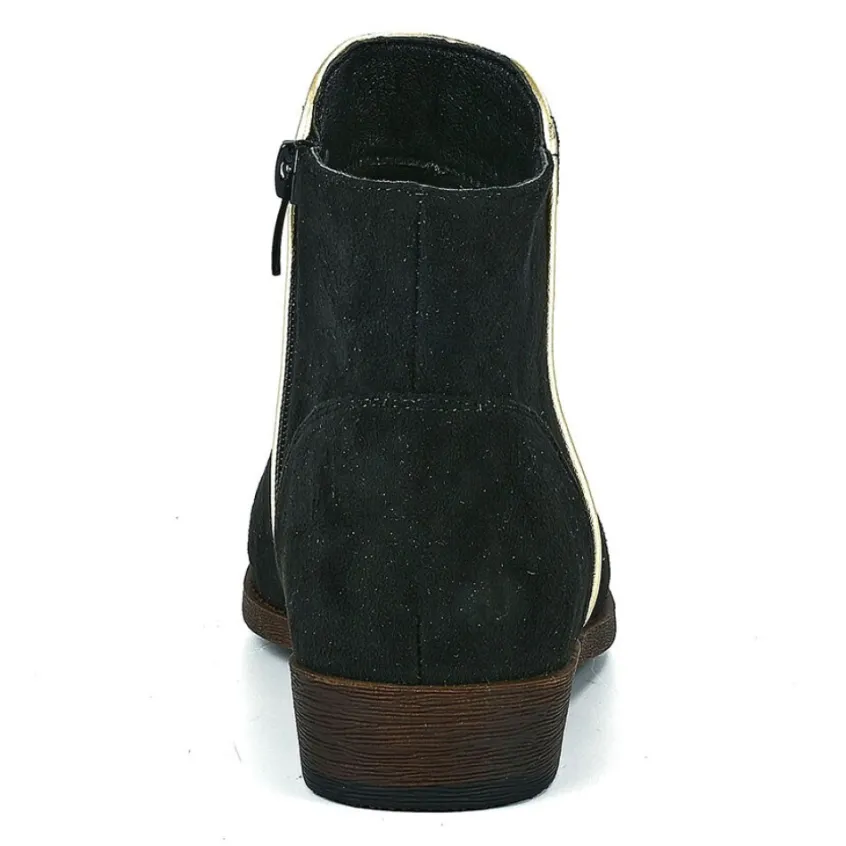 Boots, Bottines|VICE VERSA Bottines Plates Femme Noir En Suedine