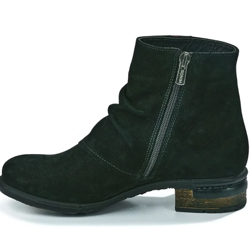 Chaussures Confort|VENUS Bottines Plates Femme Noir