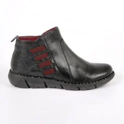 Chaussures Confort|LADY CONFORT Bottines Plates Noir
