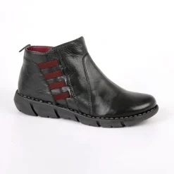 Chaussures Confort|LADY CONFORT Bottines Plates Noir