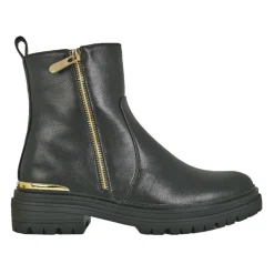Boots, Bottines|VICE VERSA Bottines Rock Femme Noir Fermeture Doree
