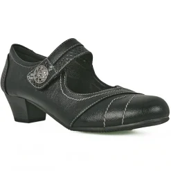 Escarpins|LADY CONFORT Escarpins A Brides Avec Boutons Fantaisies Noir