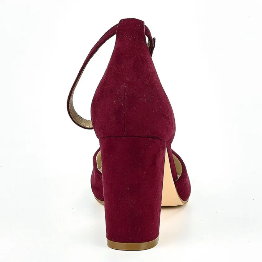 Escarpins|MASCARA Escarpins A Brides Femme Bordeaux