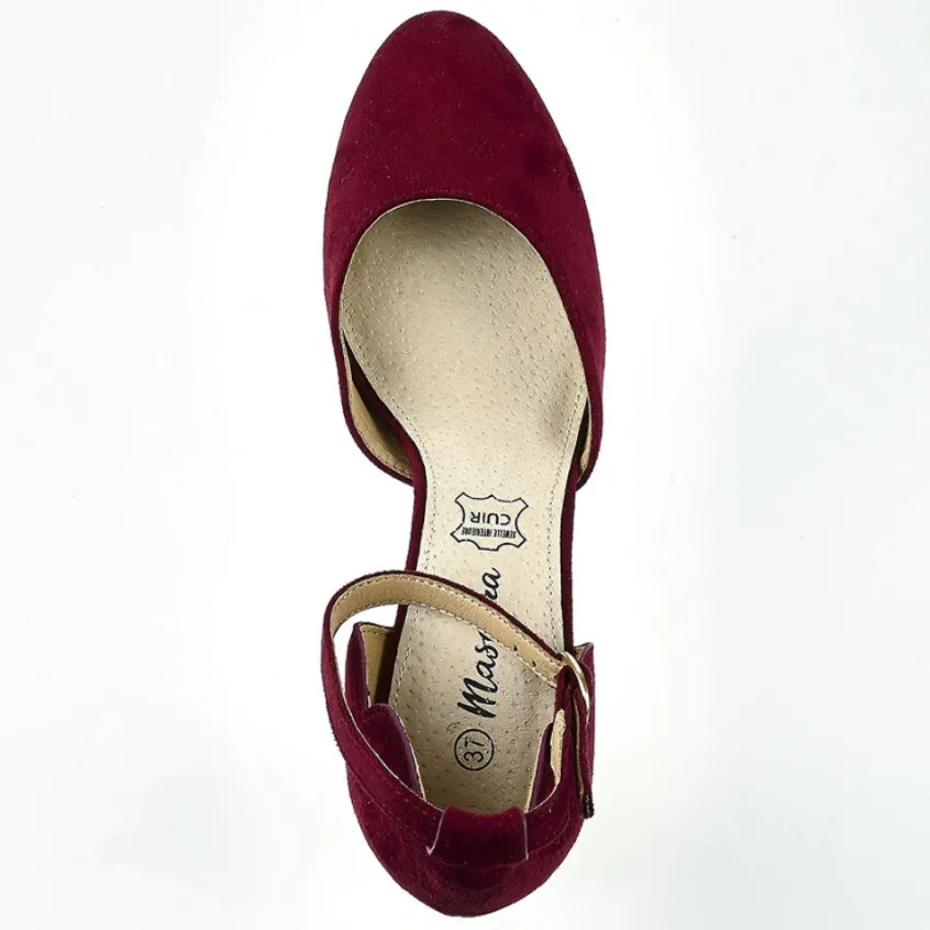Escarpins|MASCARA Escarpins A Brides Femme Bordeaux