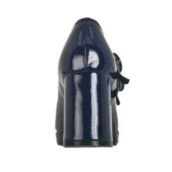 Escarpins|MASCARA Escarpins A Brides Femme Vernis Bleu Marine