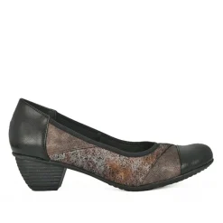 Chaussures Confort|LADY CONFORT Escarpins Confort Femme Noir Et Bronze