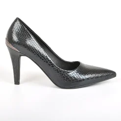Escarpins|MASCARA Escarpins Femme Noir Effet Python
