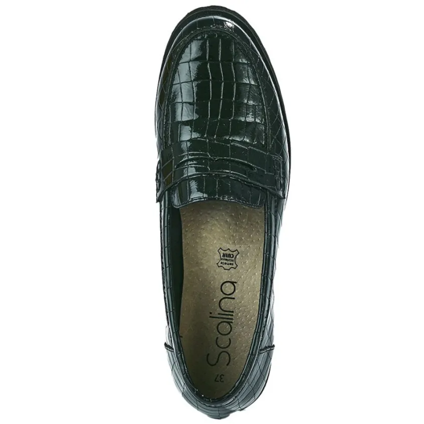 Chaussures Confort|SCALINA Mocassins Femme Noir