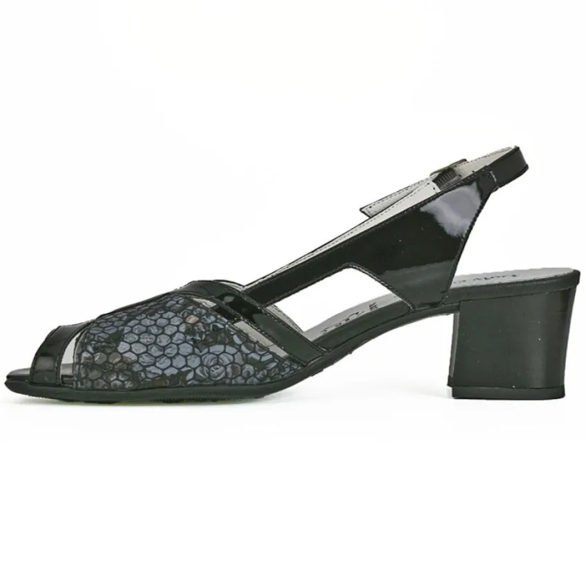 Chaussures Confort|LADY CONFORT Sandales A Talons Noir