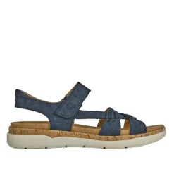 Chaussures Confort|RELIFE Sandales Plates Semelles Interieures Amovibles Bleu Marine